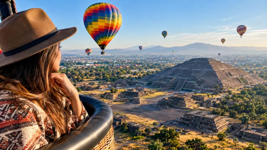 Mexico City to Teotihuacan Hot Air Balloon Day Tour Itinerary